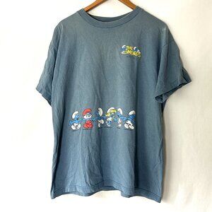 Stanley Desantis Vintage Smurf T Shirt 1997 L Blue (Flaws)